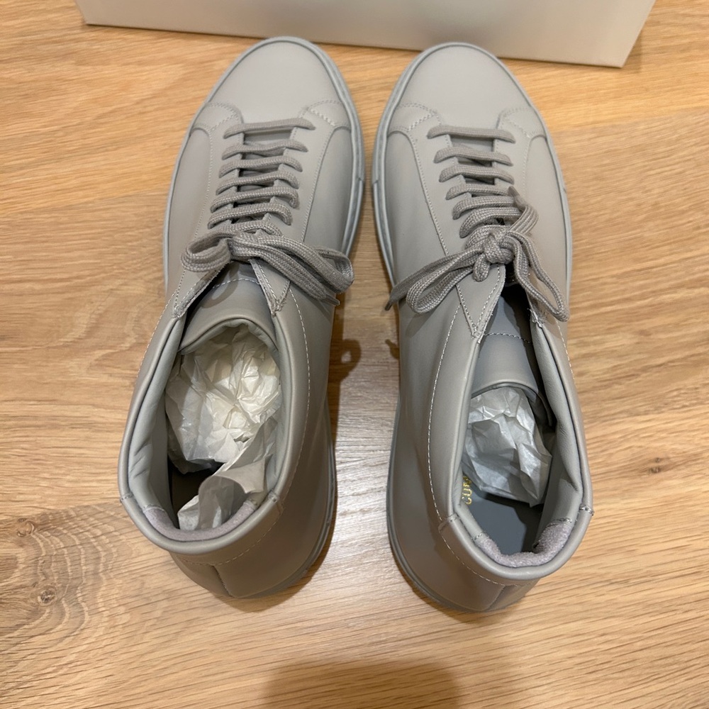 Common Projects Light Gray High-Top Sneakers